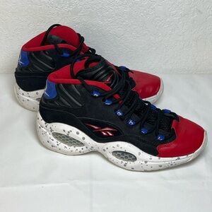 Reebok Black and Red High-Top Sneakers